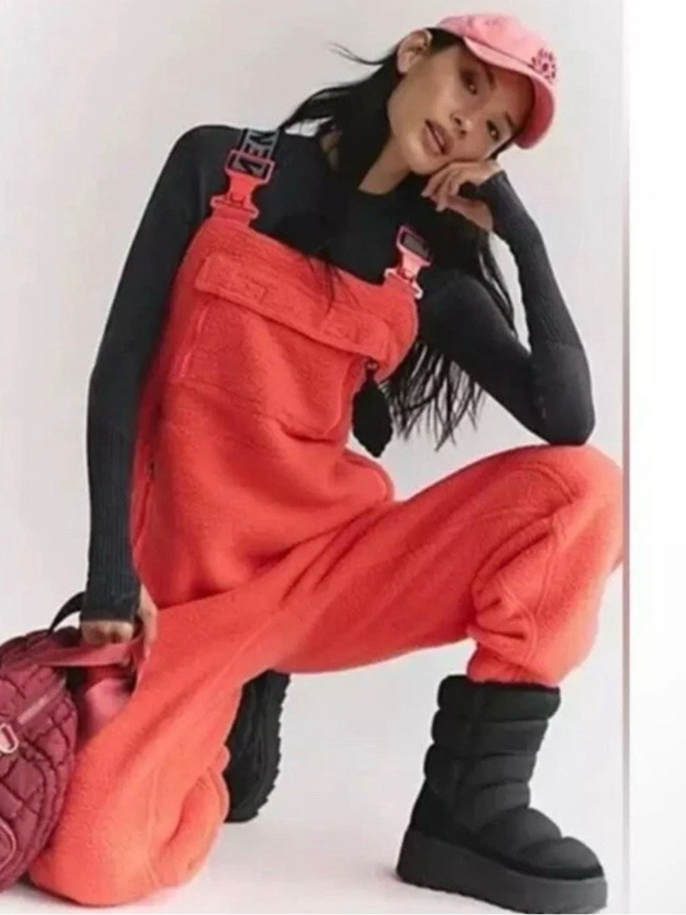 Free People FP Movement Women's Hit The Slopes Salopette electric sunset Medium